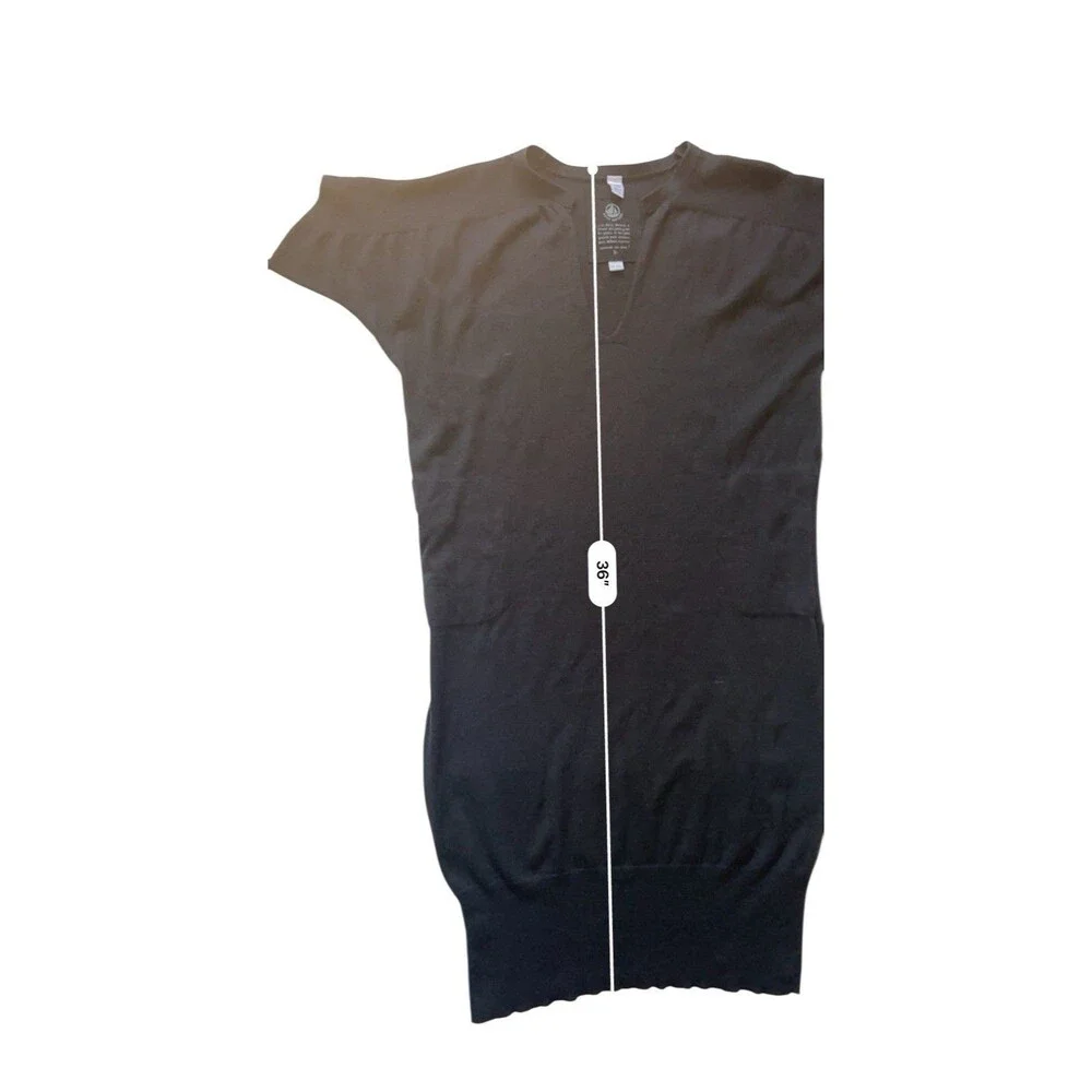Petit Bateau Cashmere Blend Dress Size 14 Girls XS Womens Gray French Minimalist